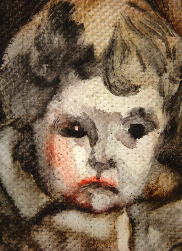 La branche de noisetier, détail 50 cm x 36 cm, huile sur toile, 2013, Paris, peinture contemporaine, portrait hocney, davidsalle, ericfischl, fauve