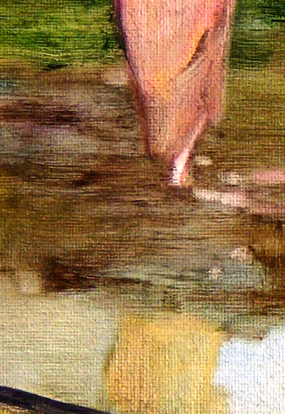 La traversée, 50 cm x 50 cm, huile sur toile, 2013, Paris, peinture contemporaine, portrait hocney, davidsalle, ericfischl, fauve, Woodstock, 2